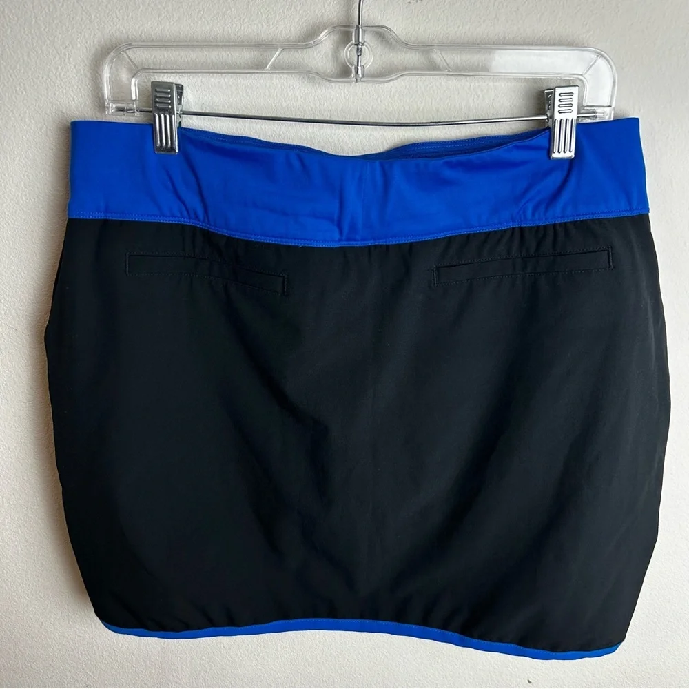 Adidas Women's athletic skort black with blue trim golf skirt size: M - Picture 6 of 8